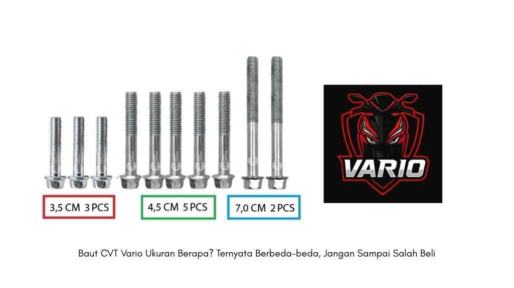 Baut CVT Vario Ukuran Berapa Ternyata Berbeda-beda, Jangan Sampai Salah Beli