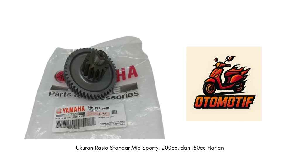 Ukuran Rasio Standar Mio Sporty, 200cc, dan 150cc Harian